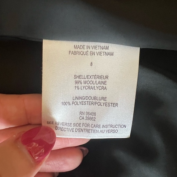 NWOT Theory Wool Blazer Charoal Size 8 - Picture 10 of 10